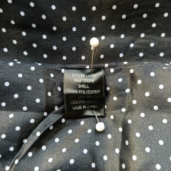 Iris Basic Black Double Breasted Peacoat Juniors M Repaired Vintage Y2K skirted - Picture 9 of 16